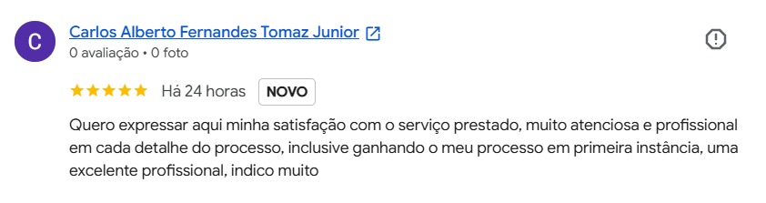Avaliação de Carlos Alberto Fernandes Tomaz Junior